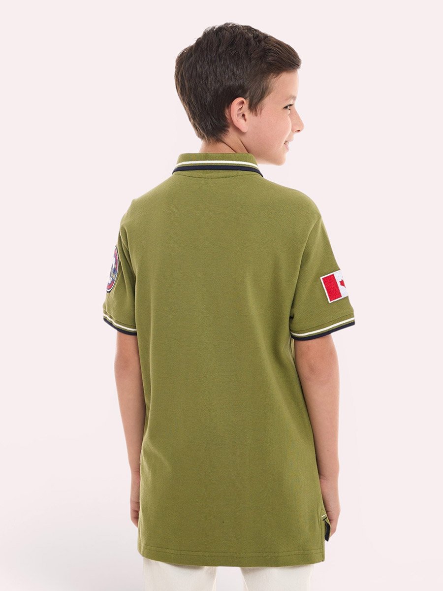 Boys Embroidered Polo T-Shirt