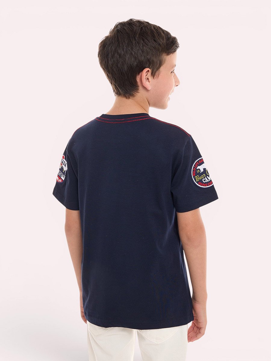 Boys Round Neck Cotton T-Shirt
