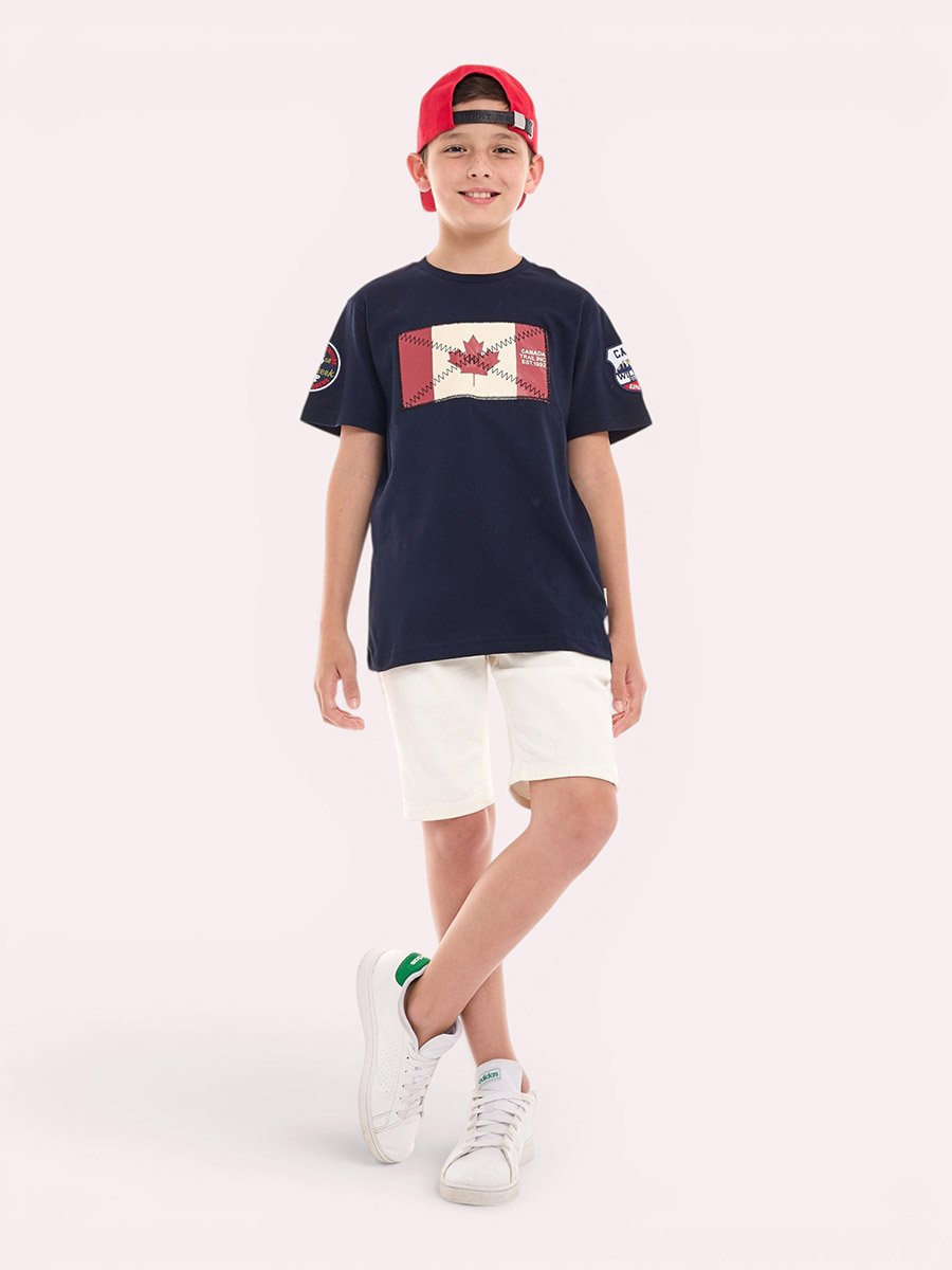 Boys Round Neck Cotton T-Shirt