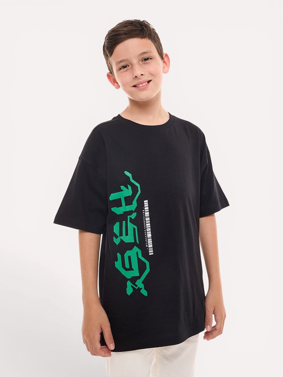 Boys Round Neck Oversized T-Shirt