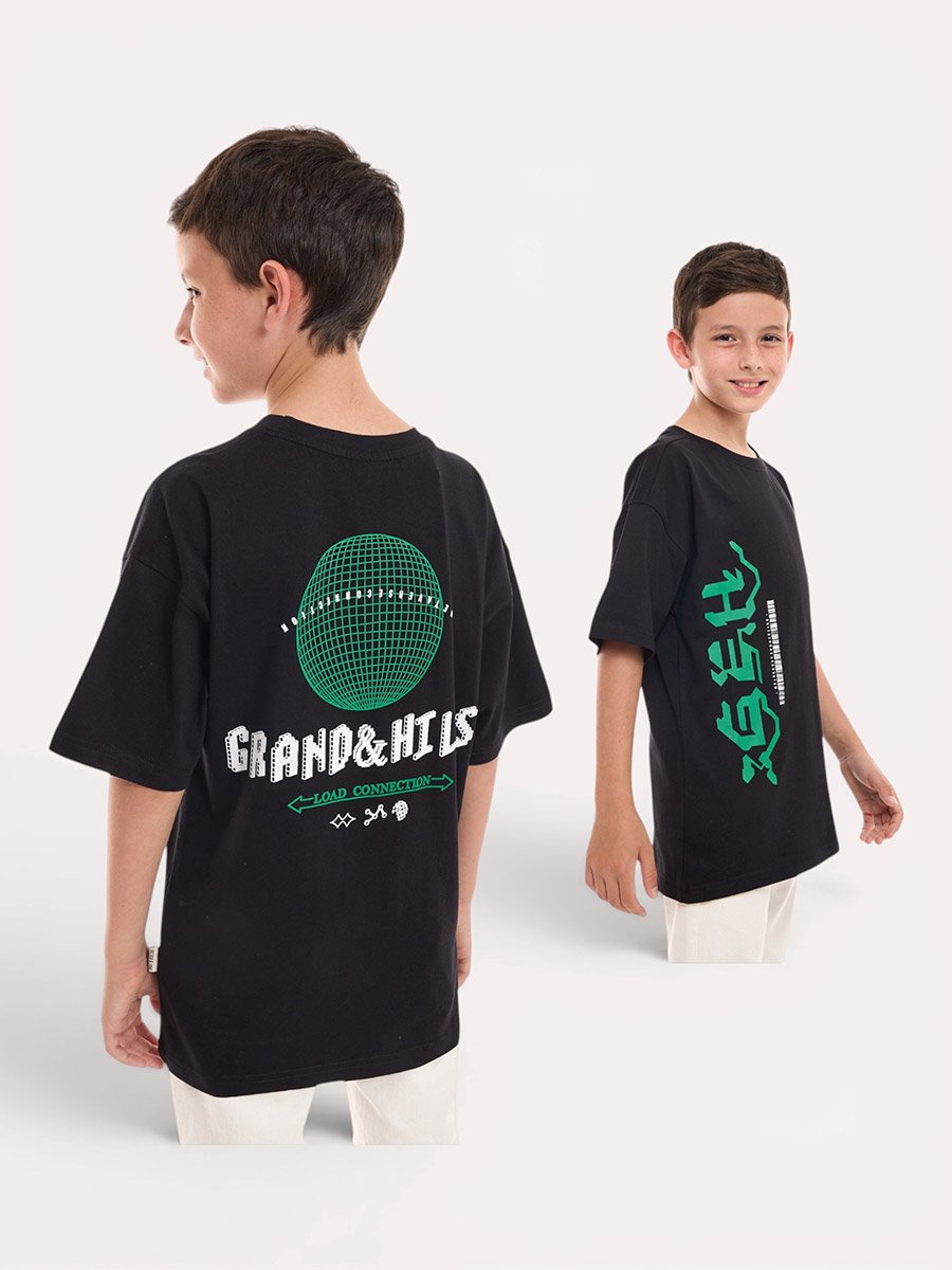 Boys Round Neck Oversized T-Shirt