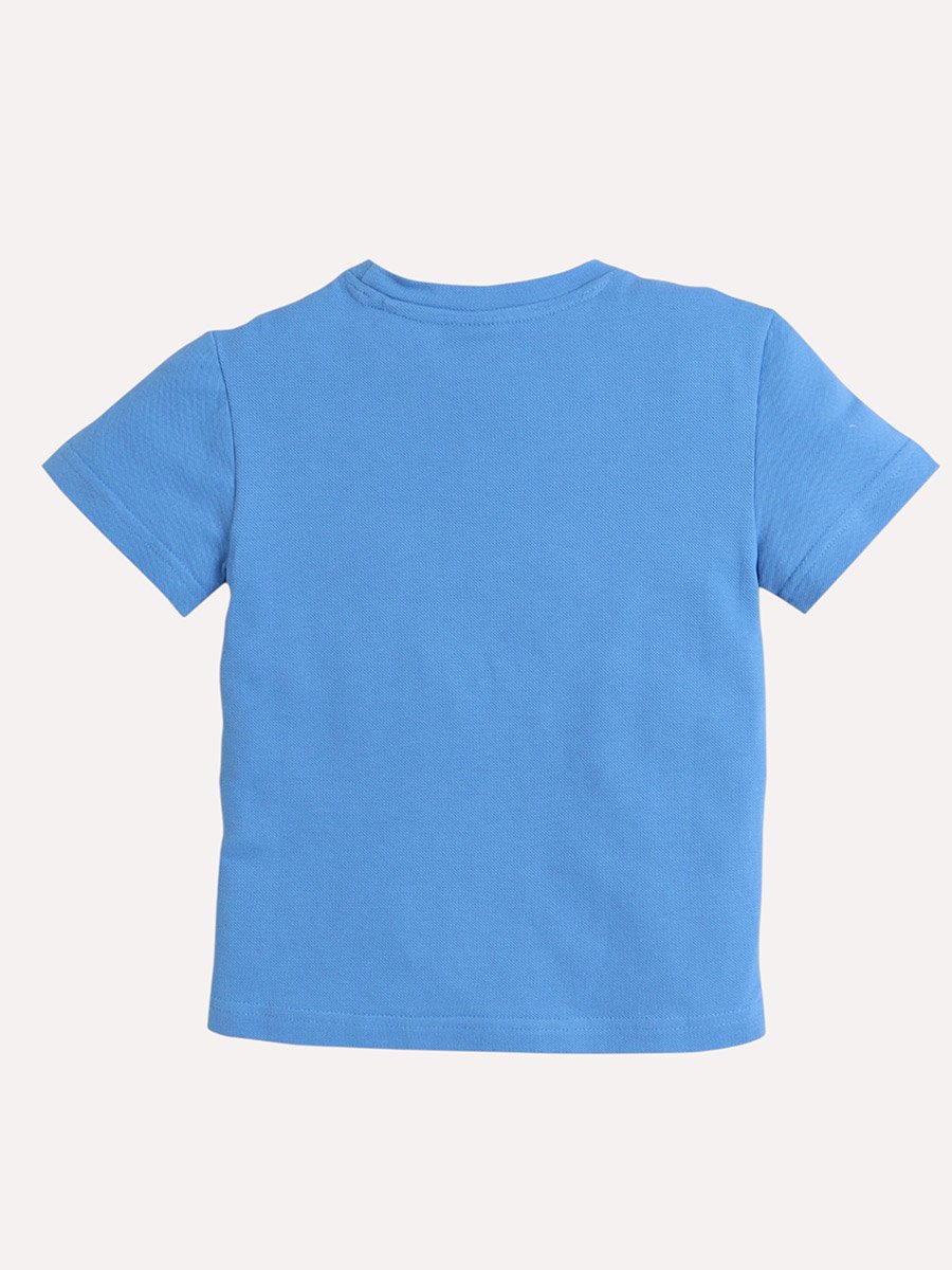 Boys Text Print Round Neck T-Shirt