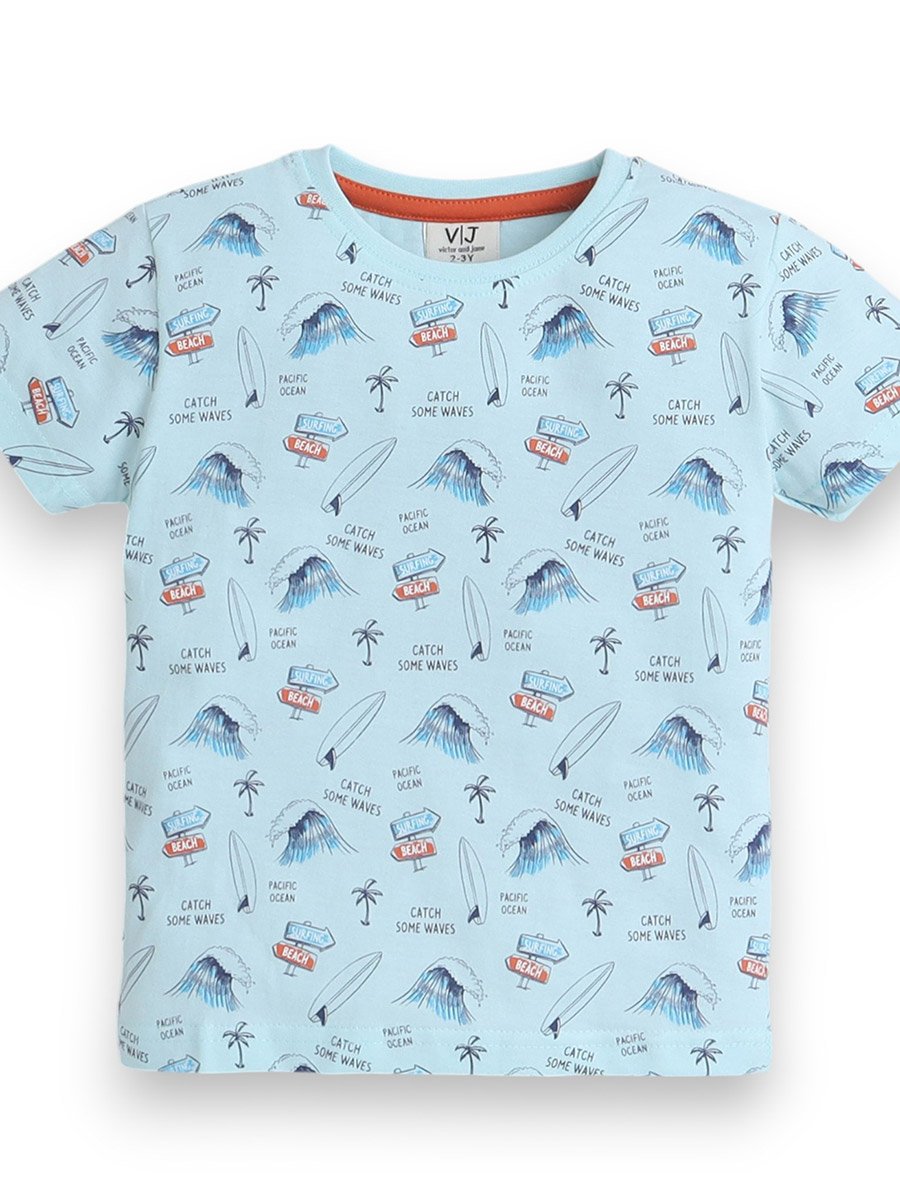 Boys All-Over Print T-Shirt and Pyjama Set