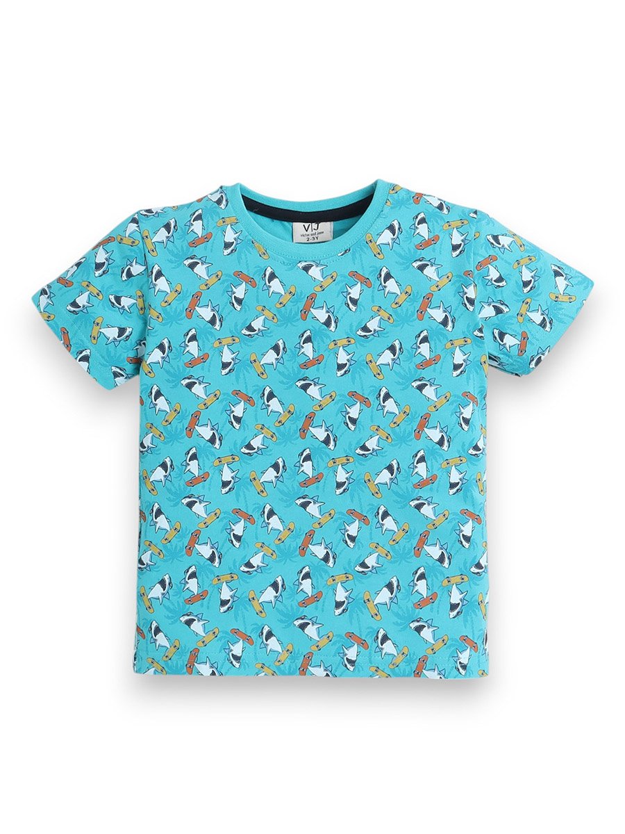 Boys All-Over Print T-Shirt and Shorts Set