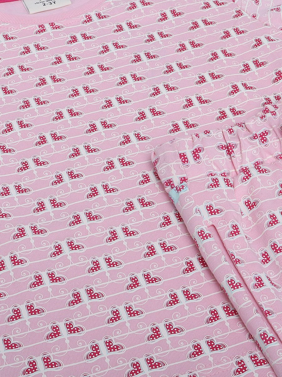 Girls Butterfly Print T-Shirt and Pyjama Set