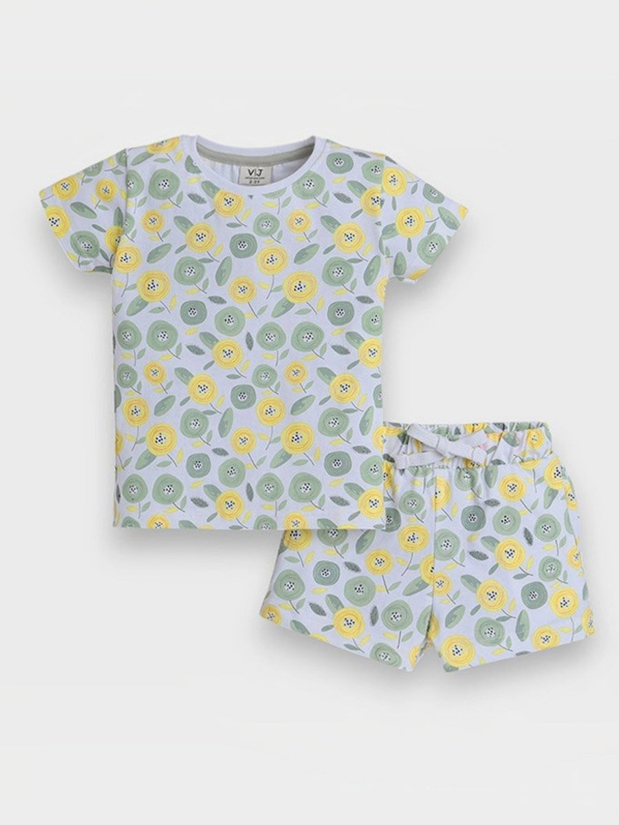Girls All-Over Print T-Shirt and Shorts Set