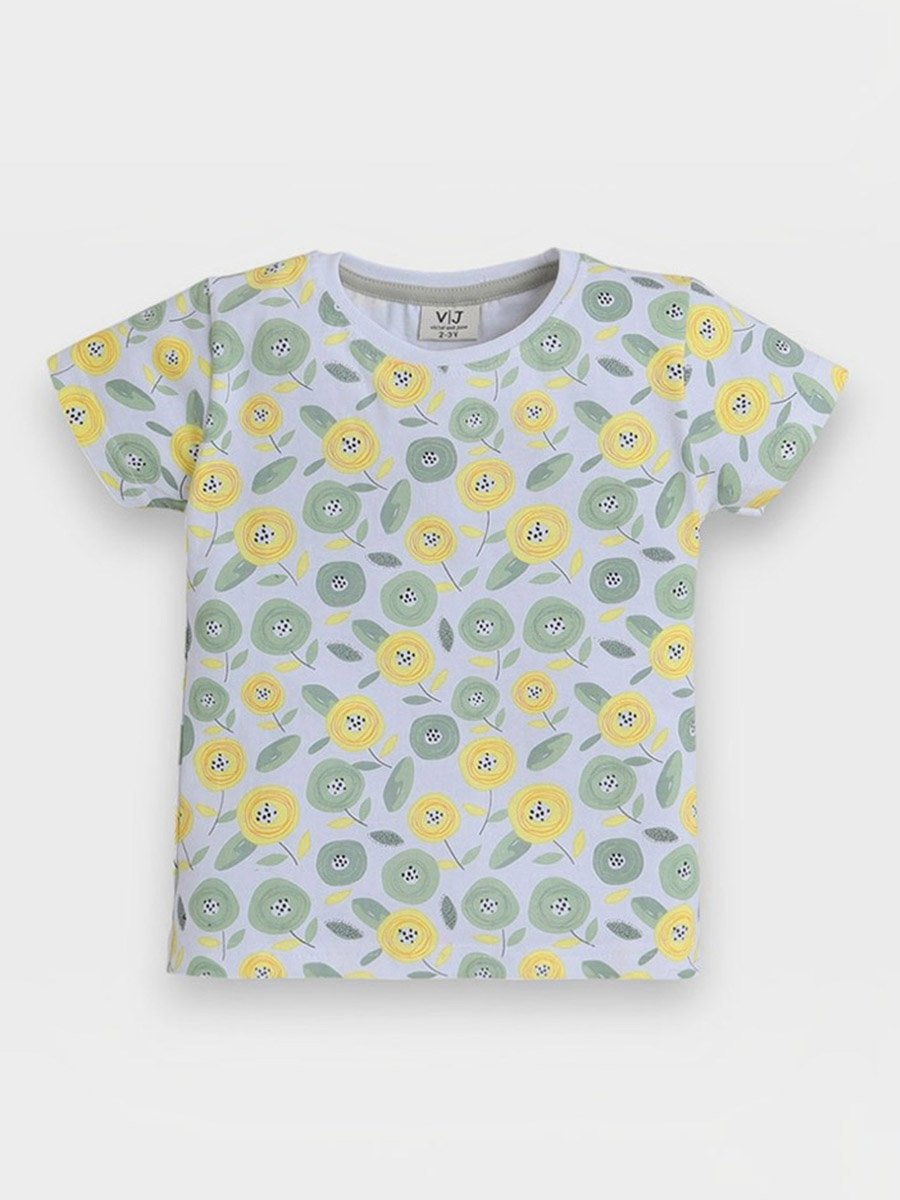 Girls All-Over Print T-Shirt and Shorts Set