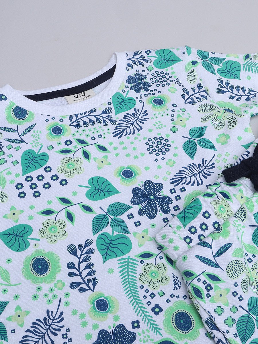 Girls All-Over Print T-Shirt and Shorts Set