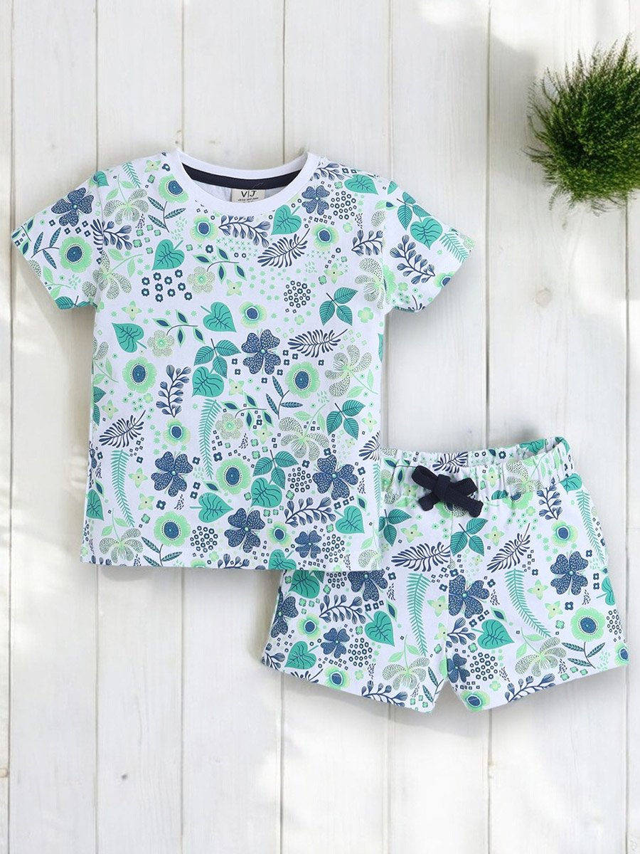 Girls All-Over Print T-Shirt and Shorts Set