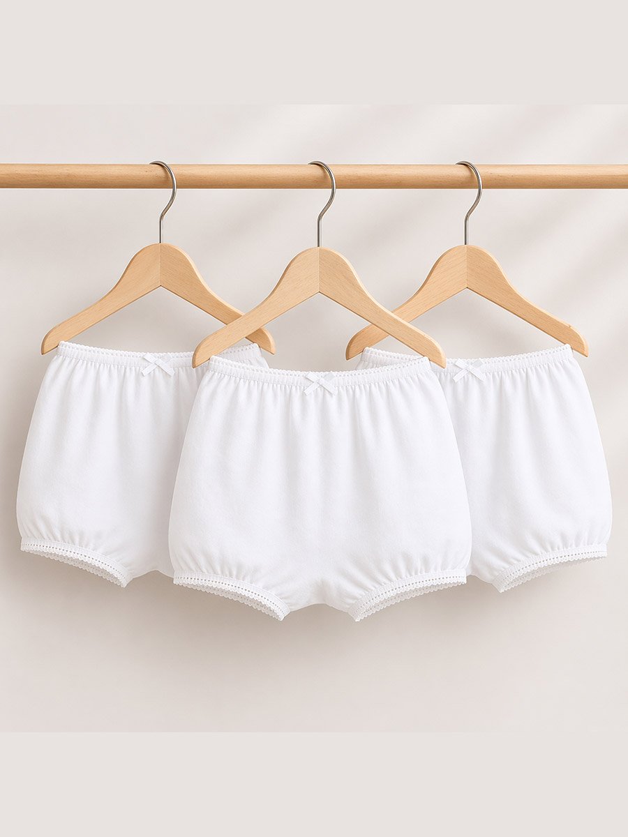 Pack of 3 - Girls Cotton Bloomers