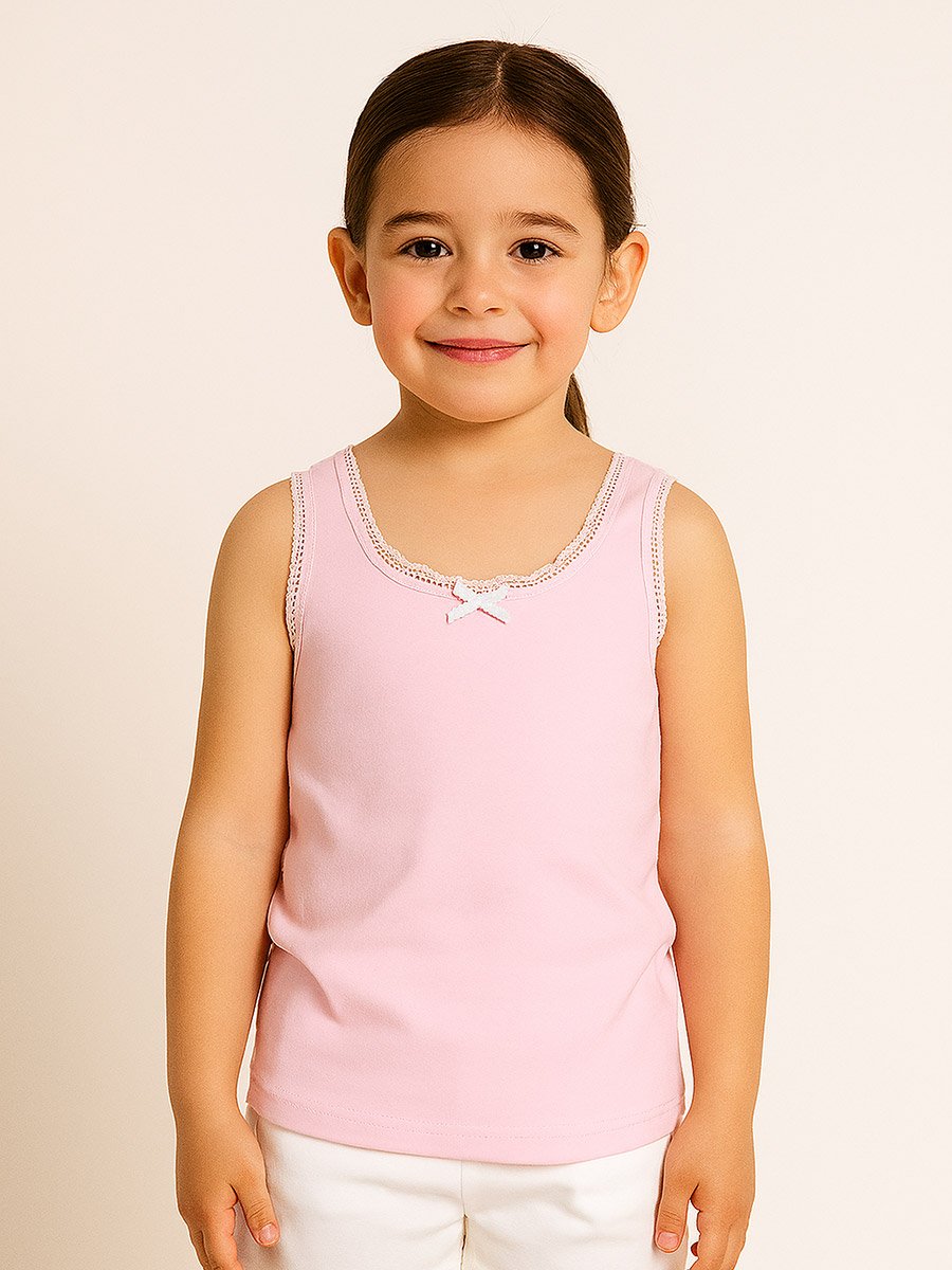 Pack of 3 - Girls Cotton Vests