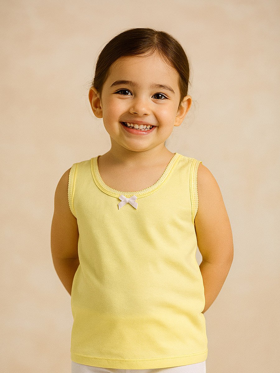Pack of 3 - Girls Cotton Vests