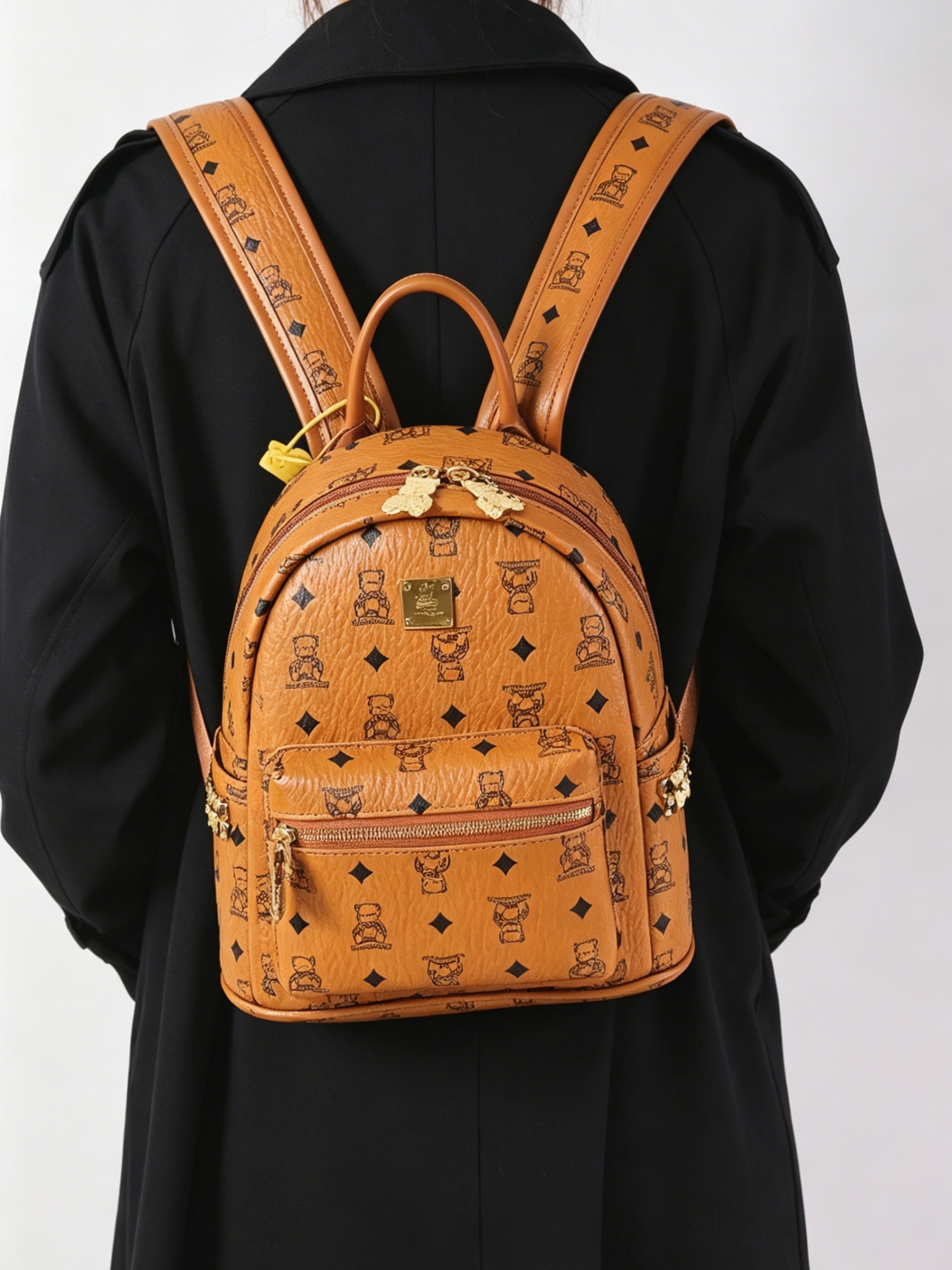 Girls Printed Backpack with Front Pocket