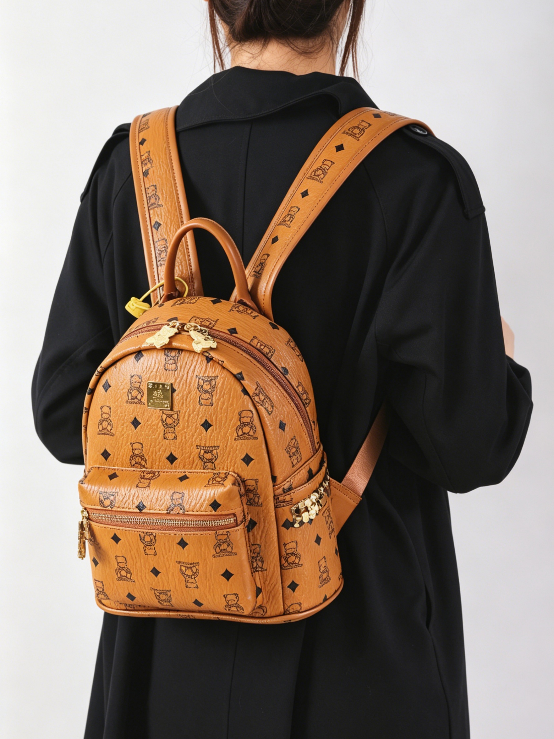 Girls Printed Backpack with Front Pocket