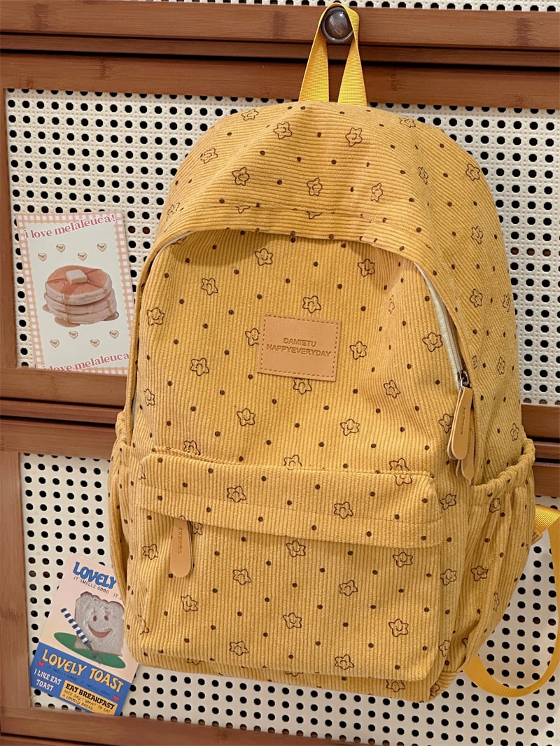 Girls Printed Backpack with Front Pocket