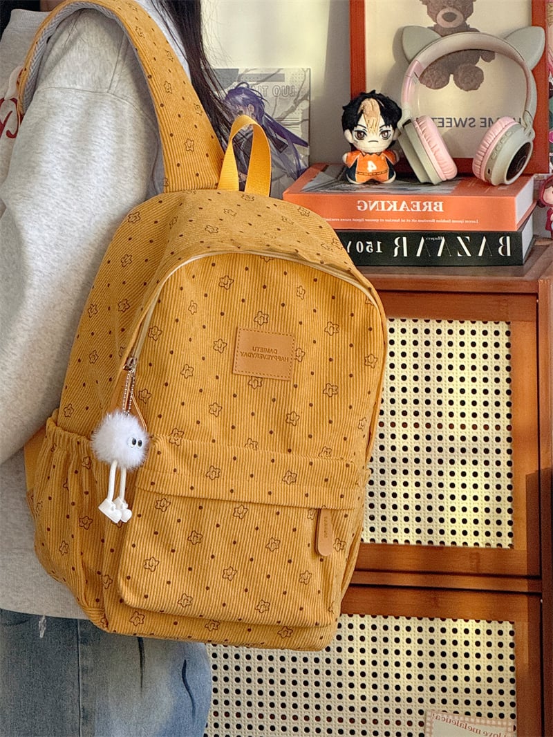 Girls Printed Backpack with Front Pocket