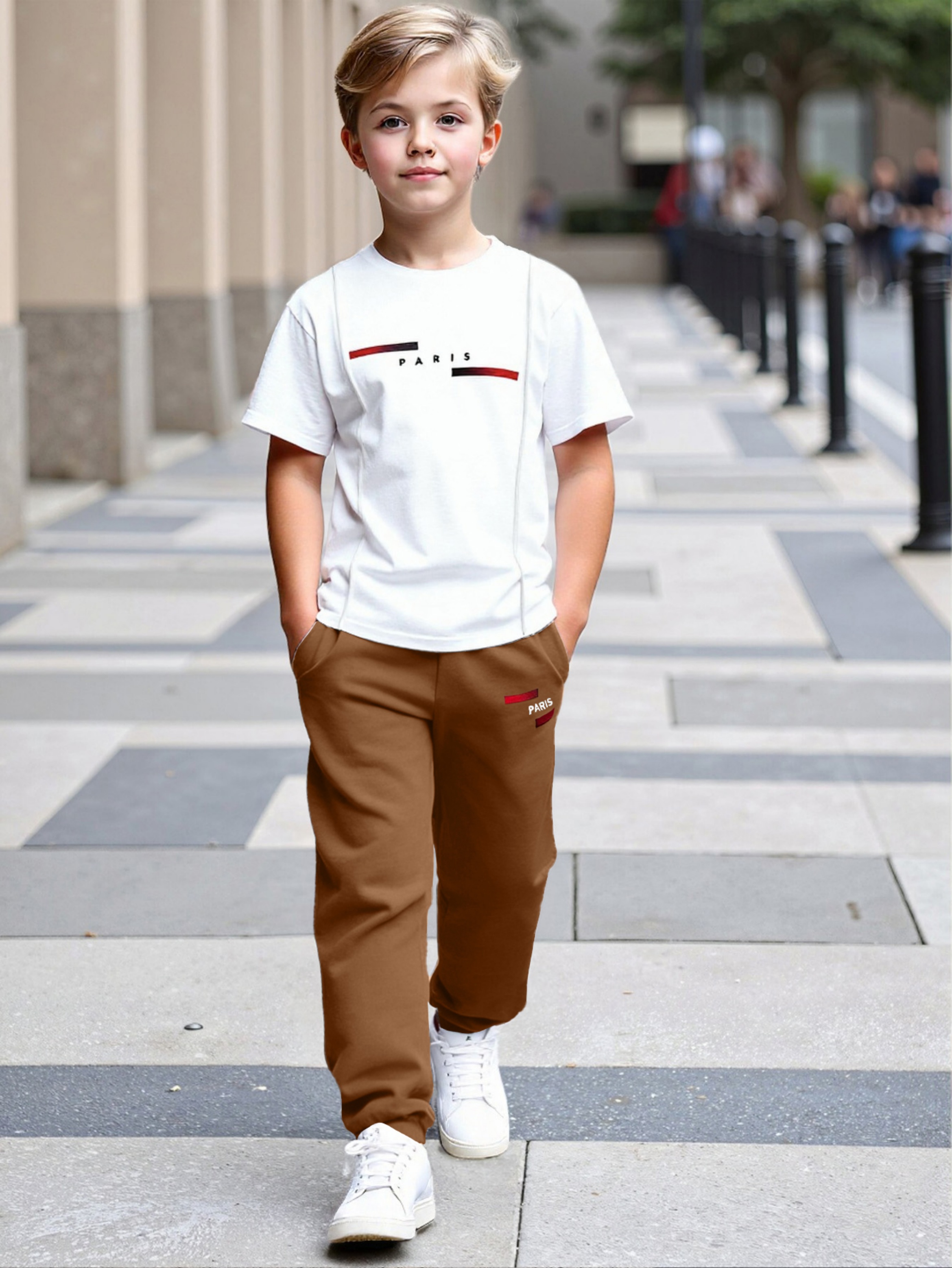 Boys Printed T-Shirt and Jogger Set