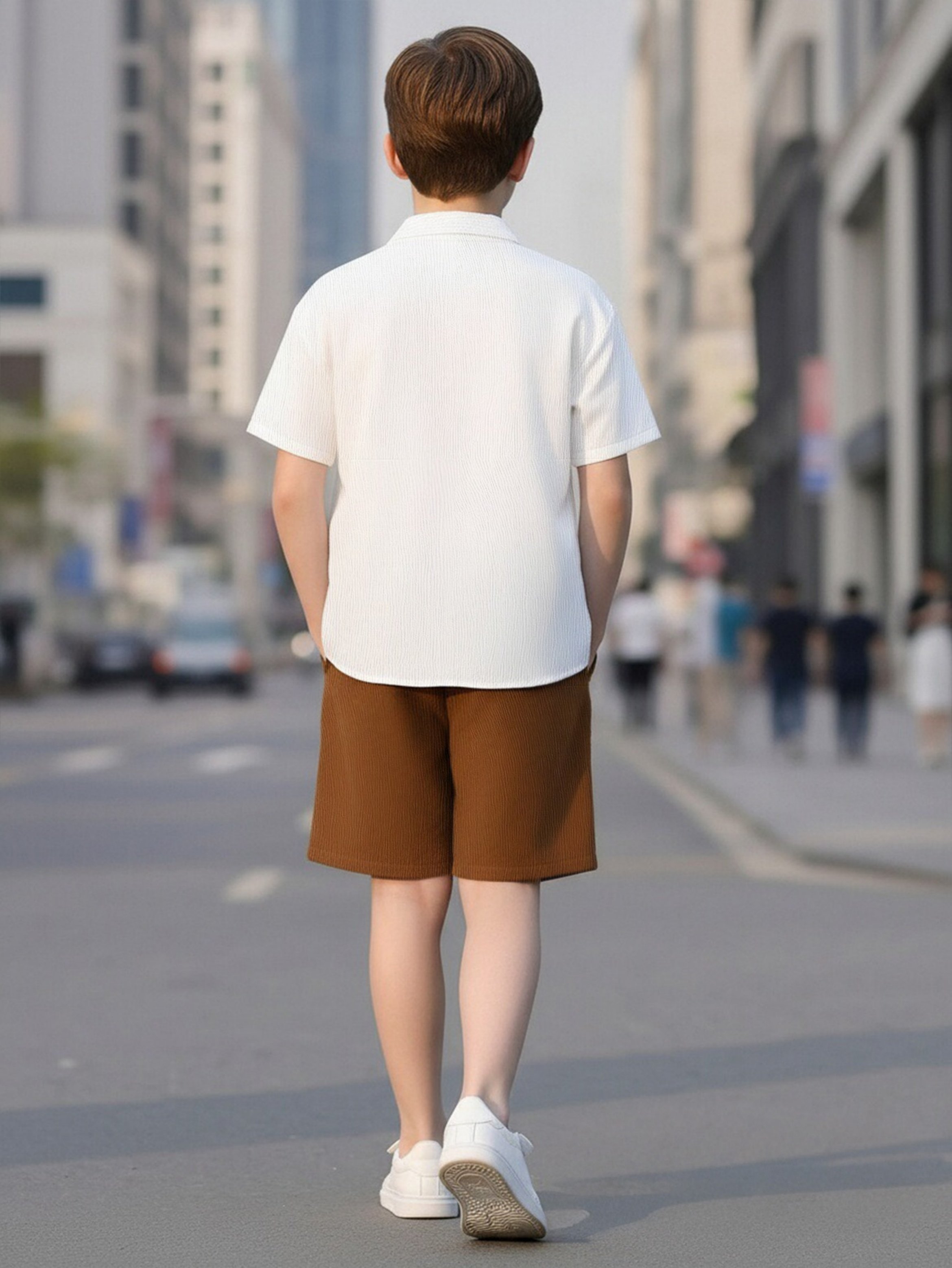 Boys Short Sleeve Shirt and Shorts Set