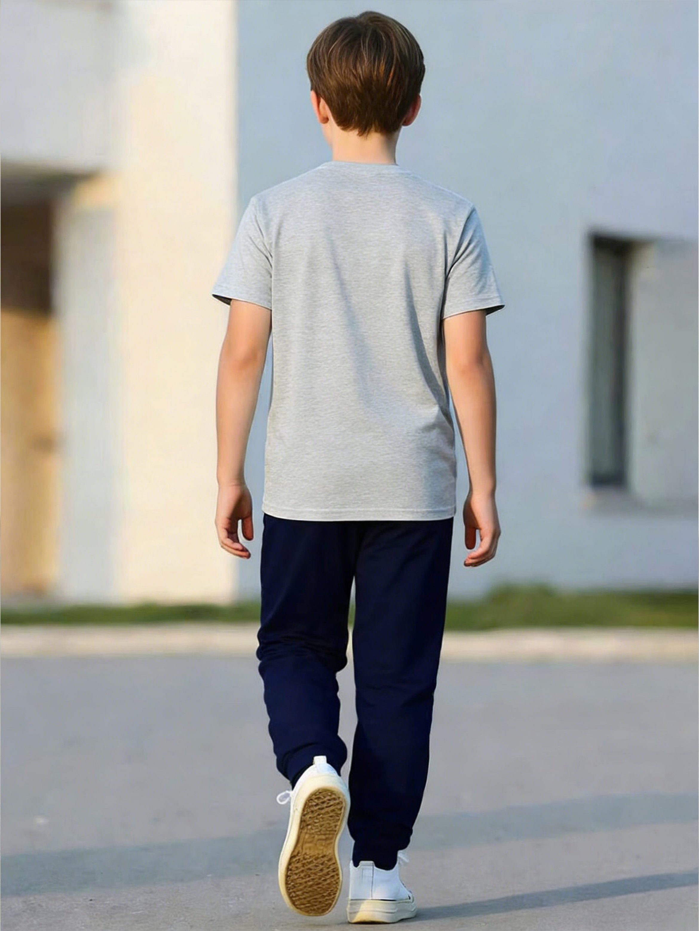Boys Short Sleeve T-Shirt and Full Length Trousers Set