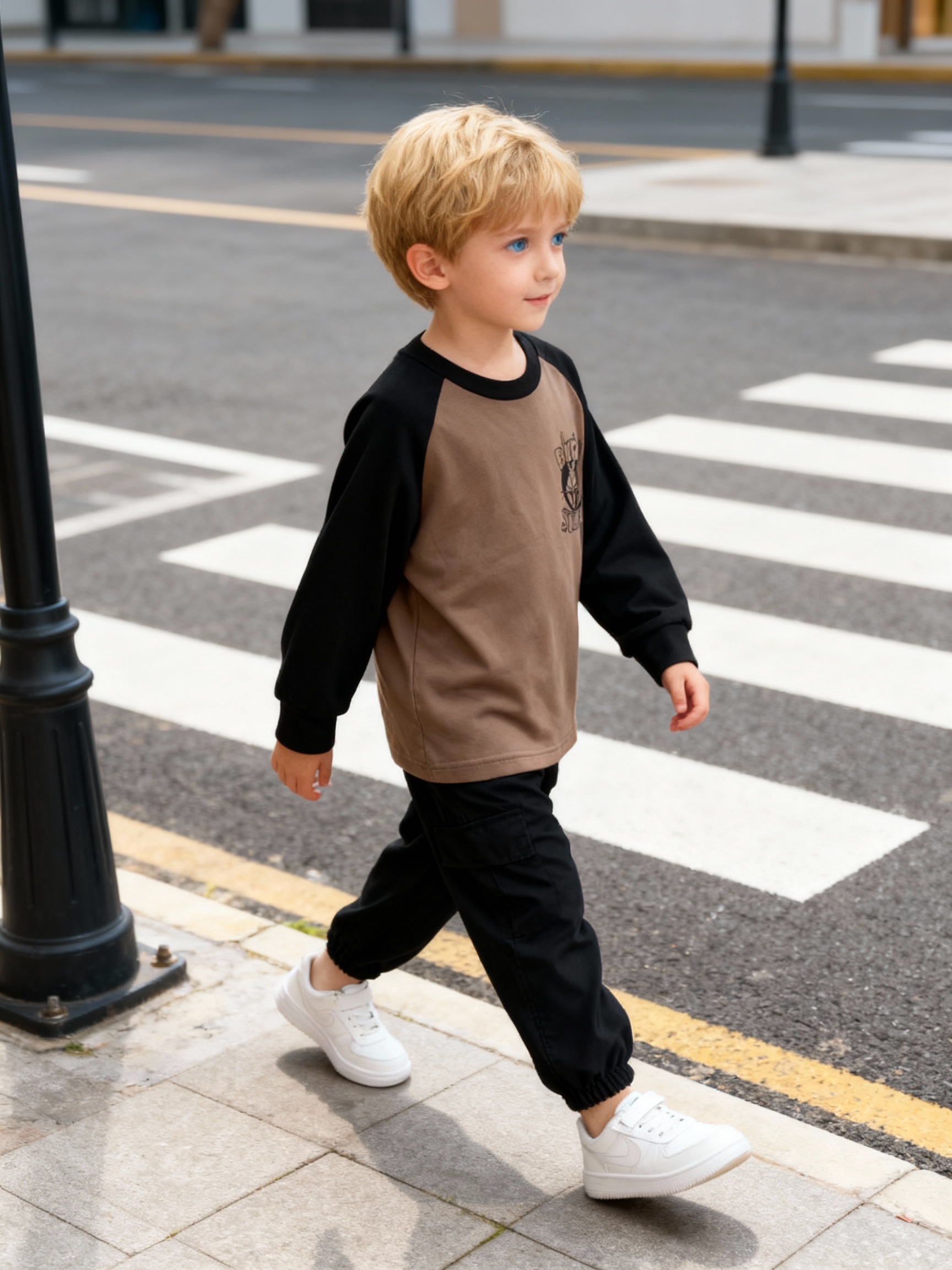 Boys Graphic Long Sleeve T-Shirt and Joggers Set