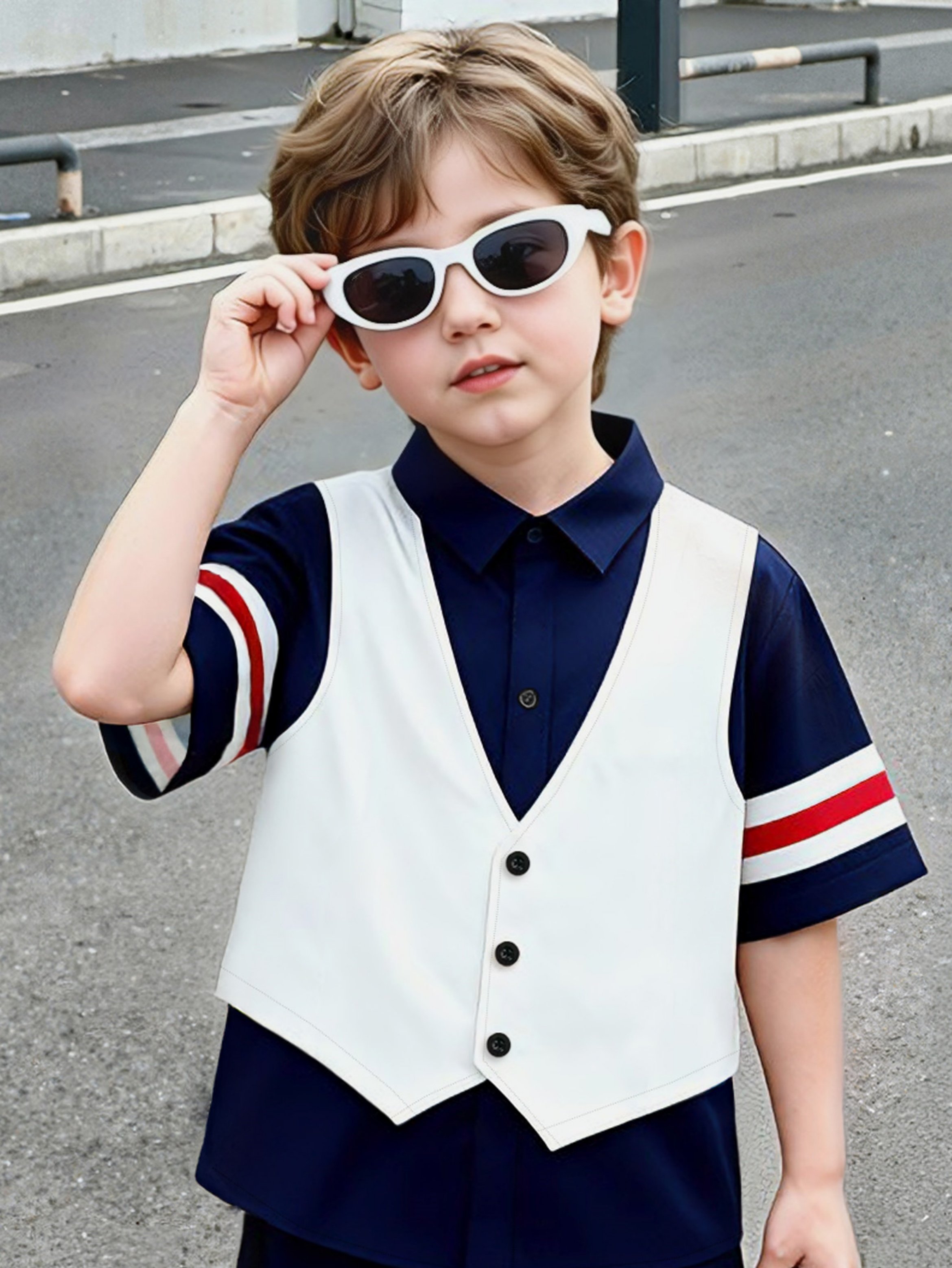 Boys Nautical Style Shirt and Shorts Set