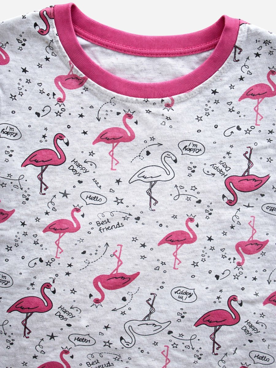 Girls Flamingo Print Nightdress