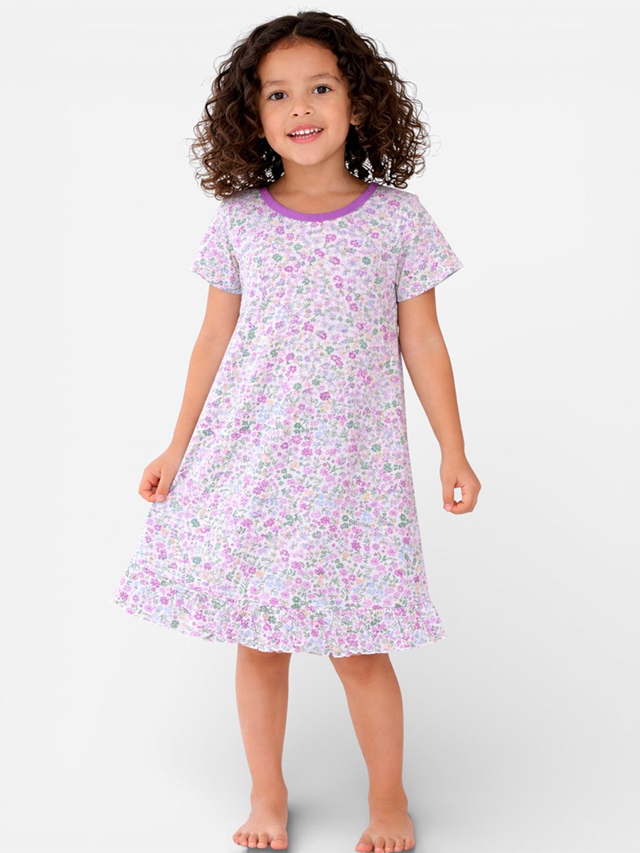 Girls Floral Print Nightdress