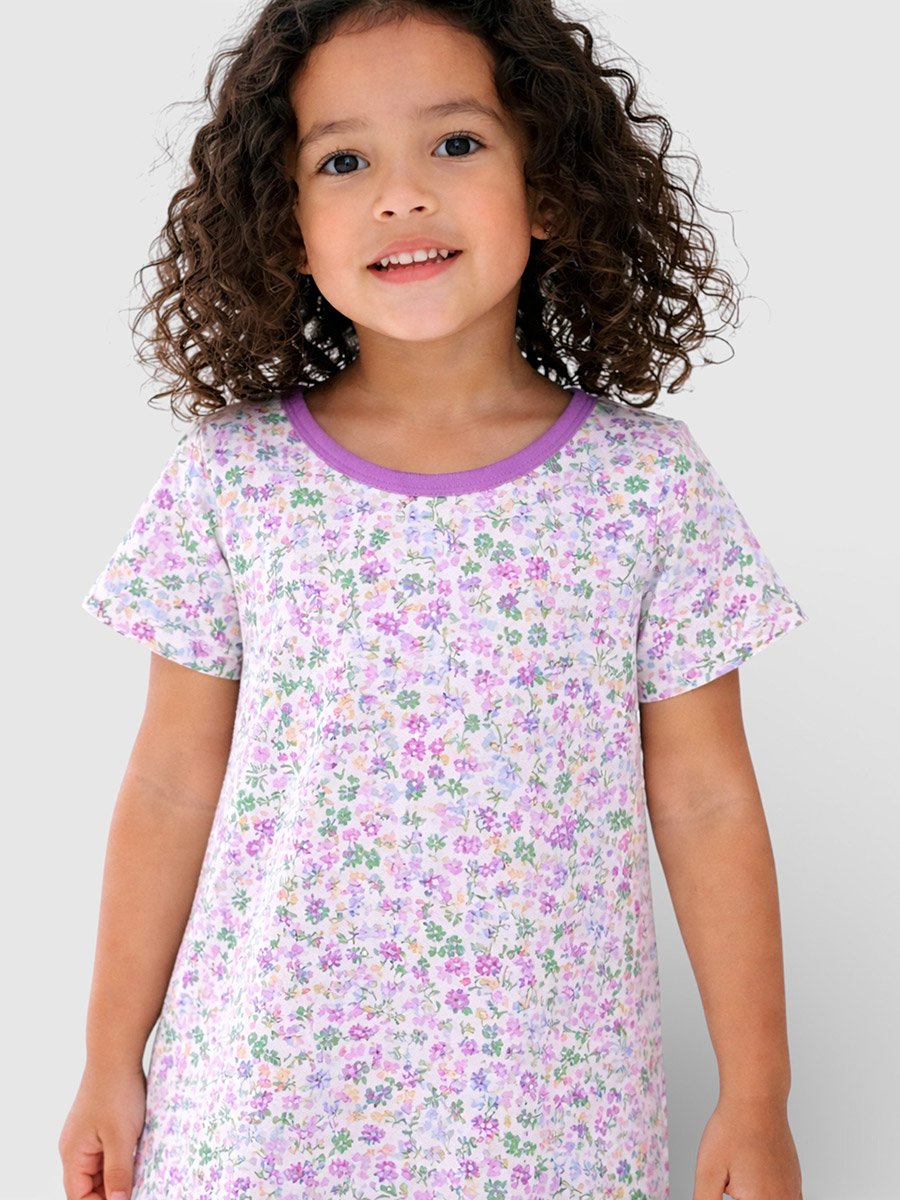 Girls Floral Print Nightdress