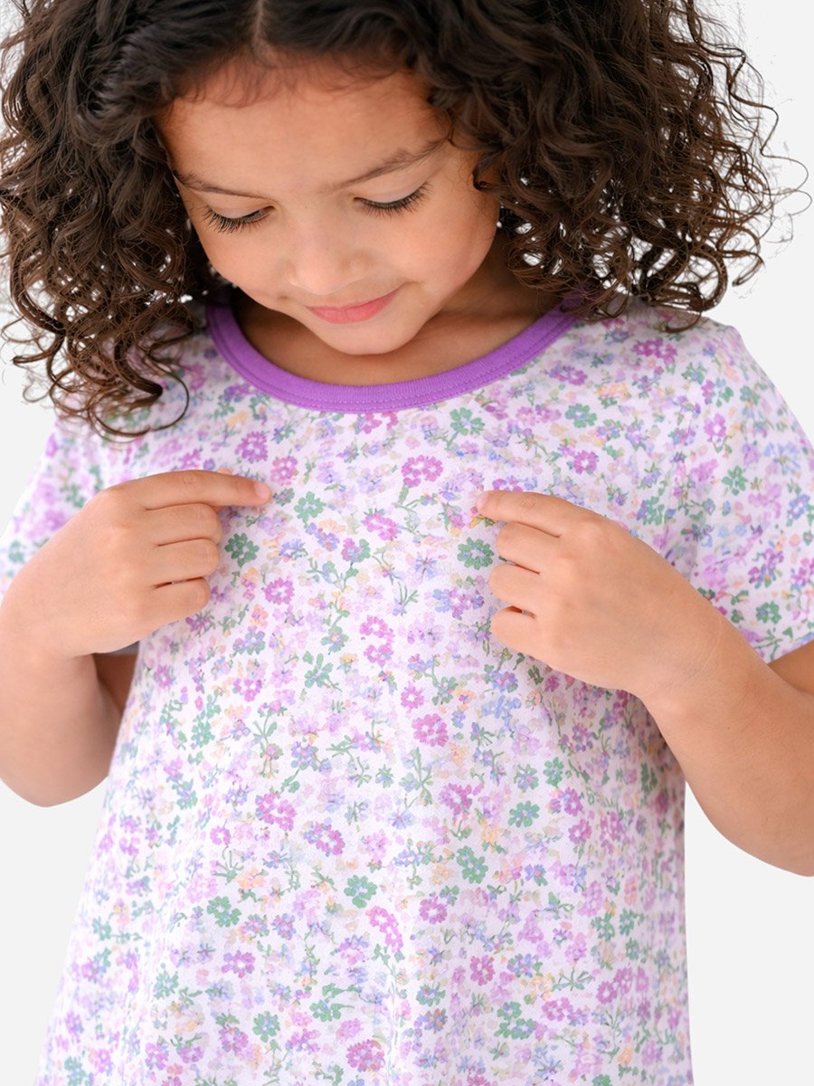 Girls Floral Print Nightdress