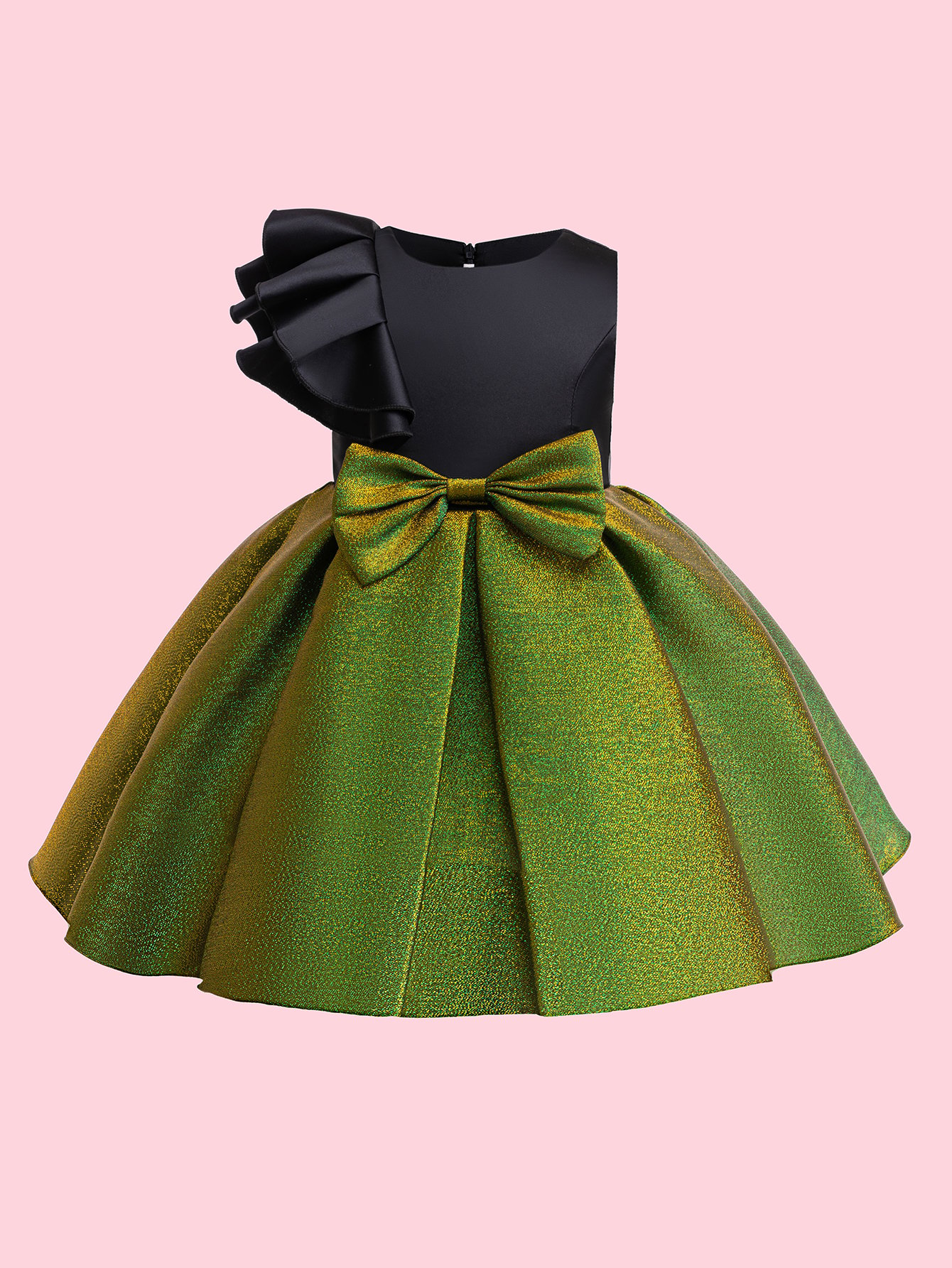 Girls Bow Detail Party Dress