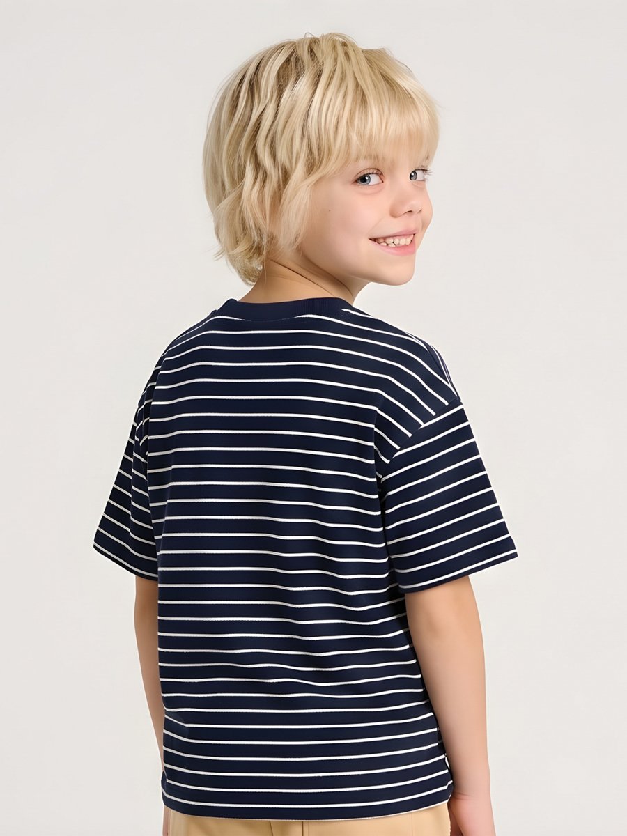 Boys Stripe with Patch Pocket T-Shirt