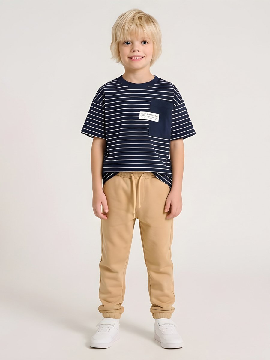 Boys Stripe with Patch Pocket T-Shirt