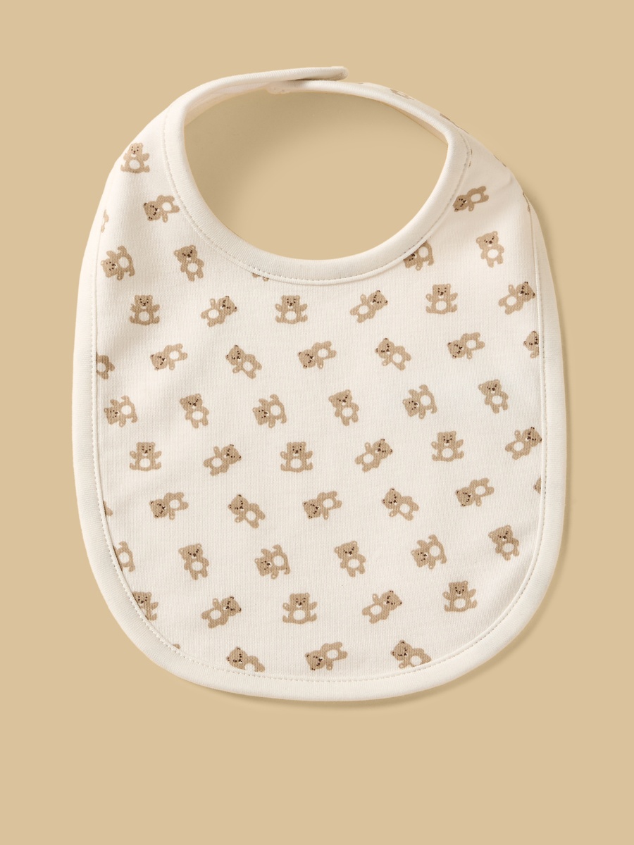Pack of 3 - Bear Print Cotton Bib