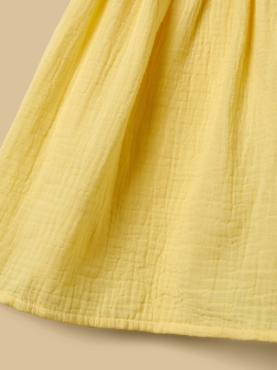 Crochet Detail Double Gauze Dress with Bloomers