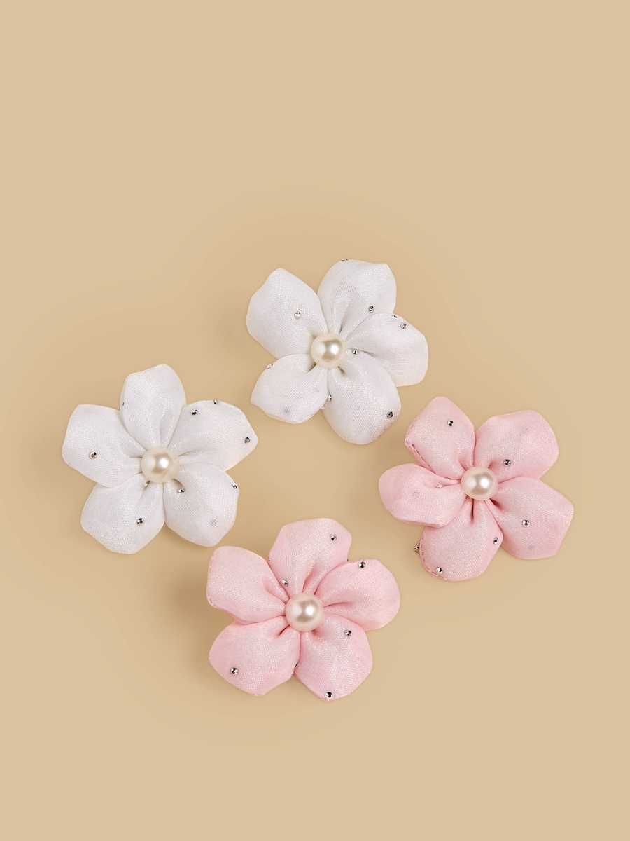 Pack of 4 - Floral Embellished Hair Clip