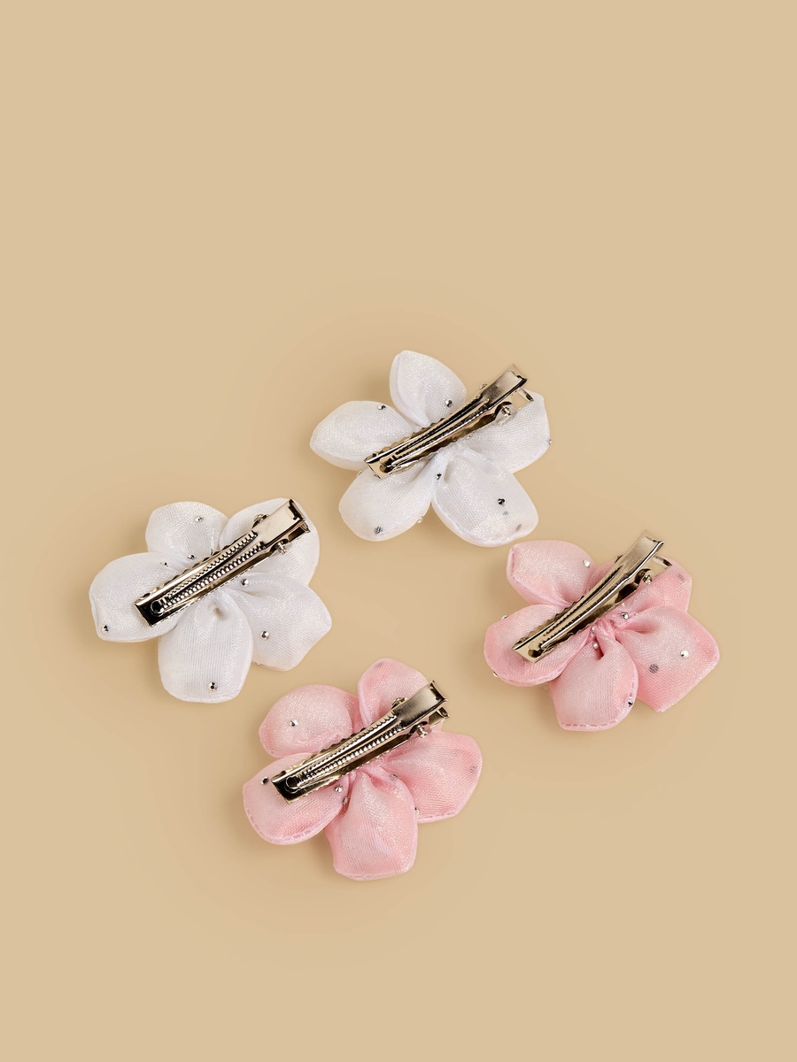 Pack of 4 - Floral Embellished Hair Clip