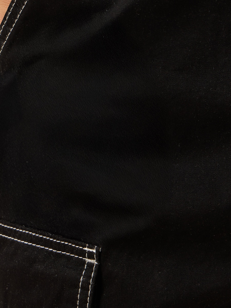Stitch Detail Wide Leg Jeans