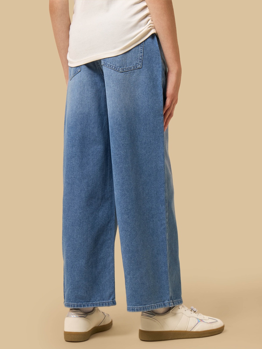Straight Fit Jeans with Crochet Waist Wrap