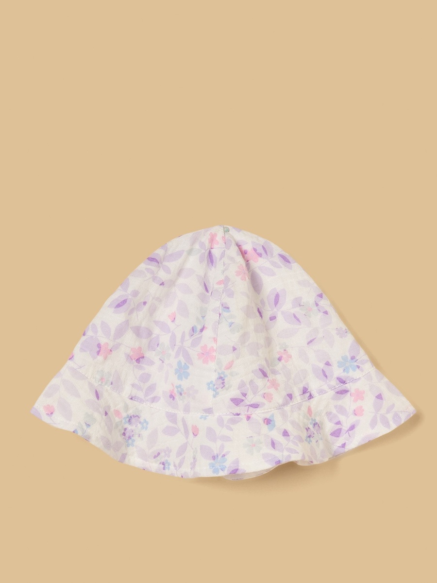 Floral Print Romper with Cap