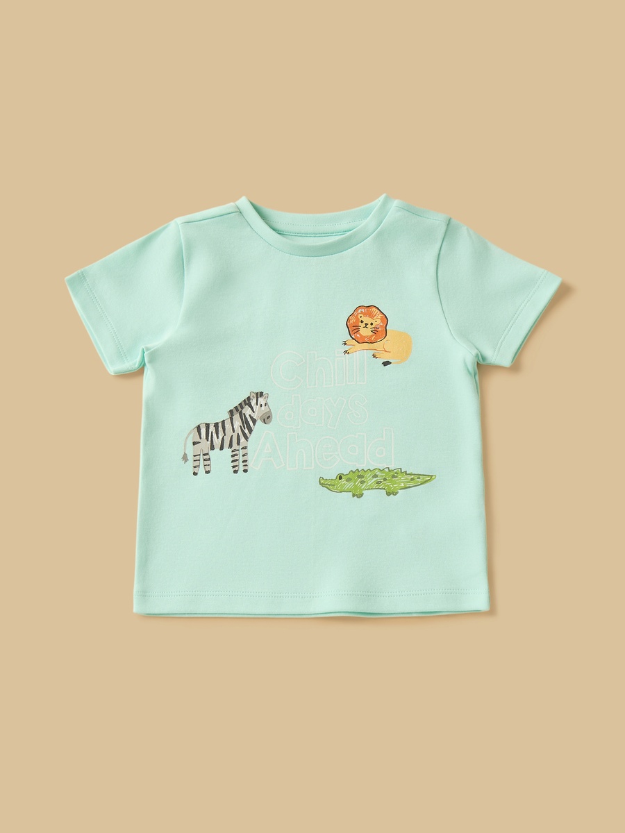 Safari Print Cotton T-Shirt and Shorts Set