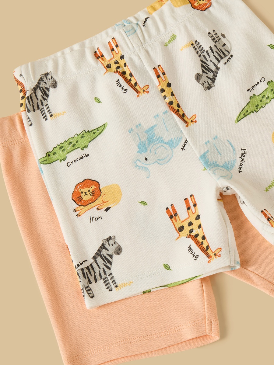 Safari Print Cotton T-Shirt and Shorts Set