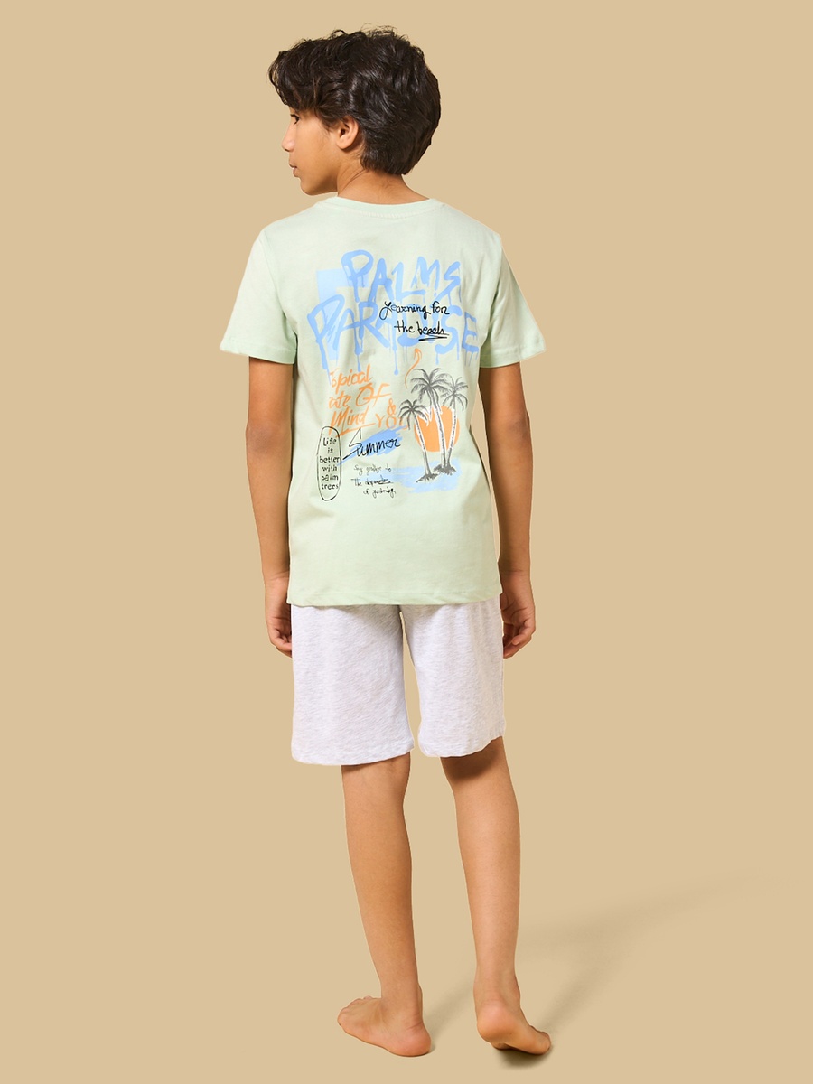 Tropical Print Shorts Set