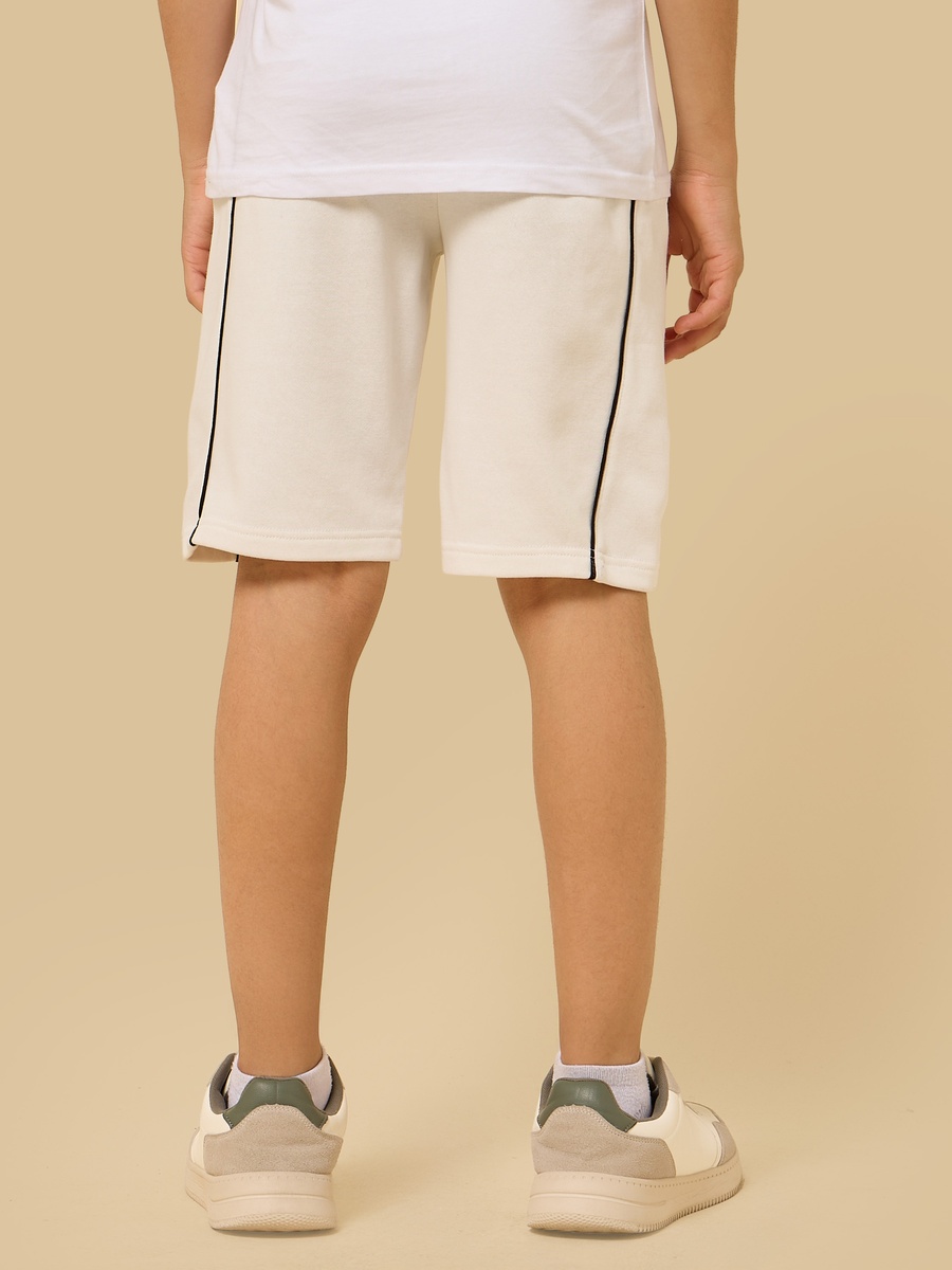 Piping Detail Cotton Shorts