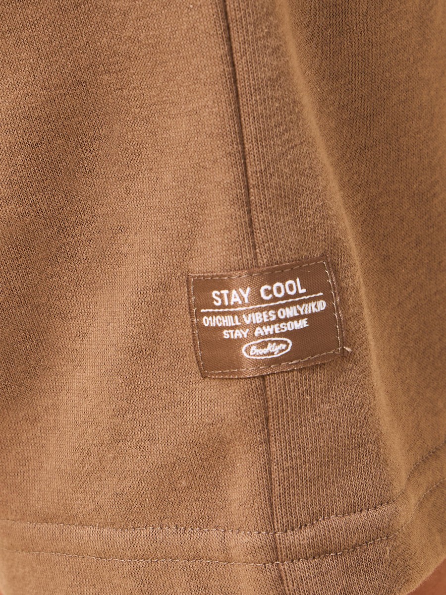 Slogan Applique Shorts