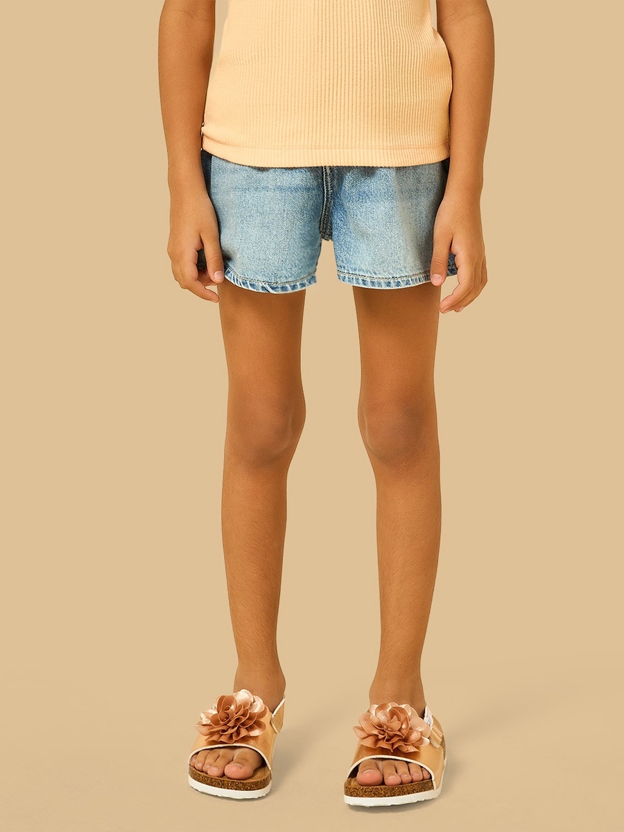 Cotton Denim Shorts
