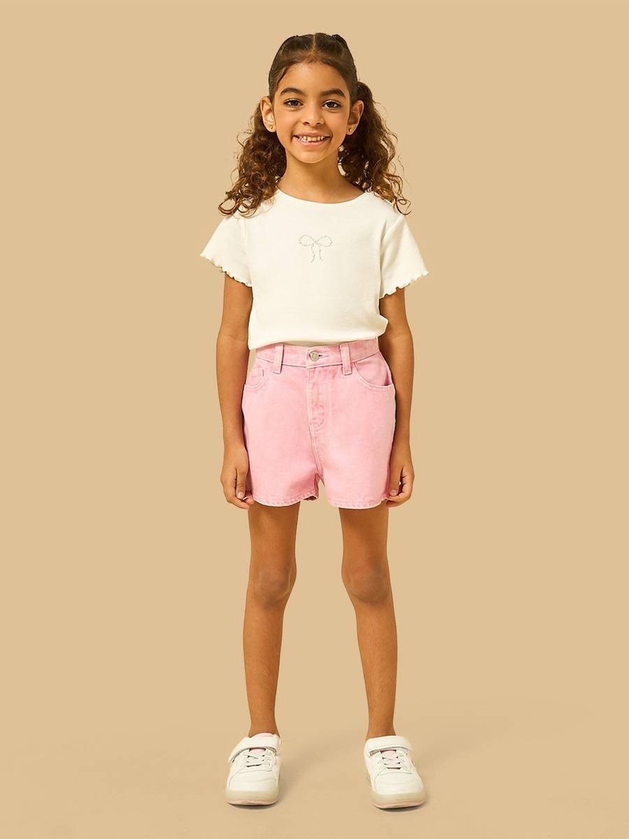 Cotton Denim Shorts