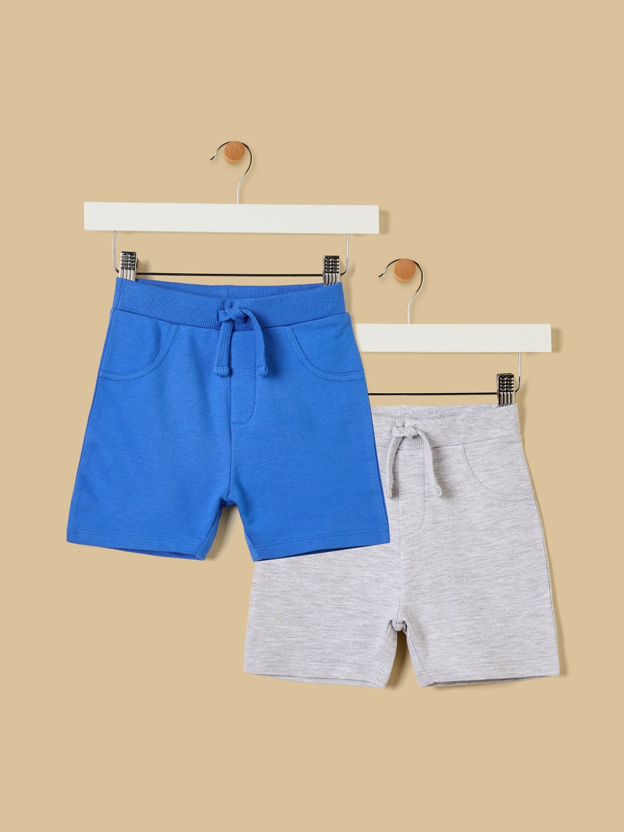 Pack of 2 - Plain Cotton Shorts