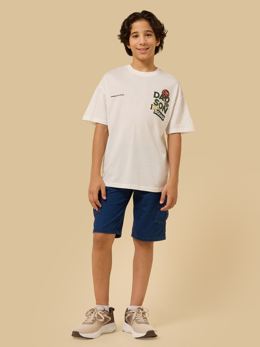 Slogan Print Relaxed Fit T-Shirt