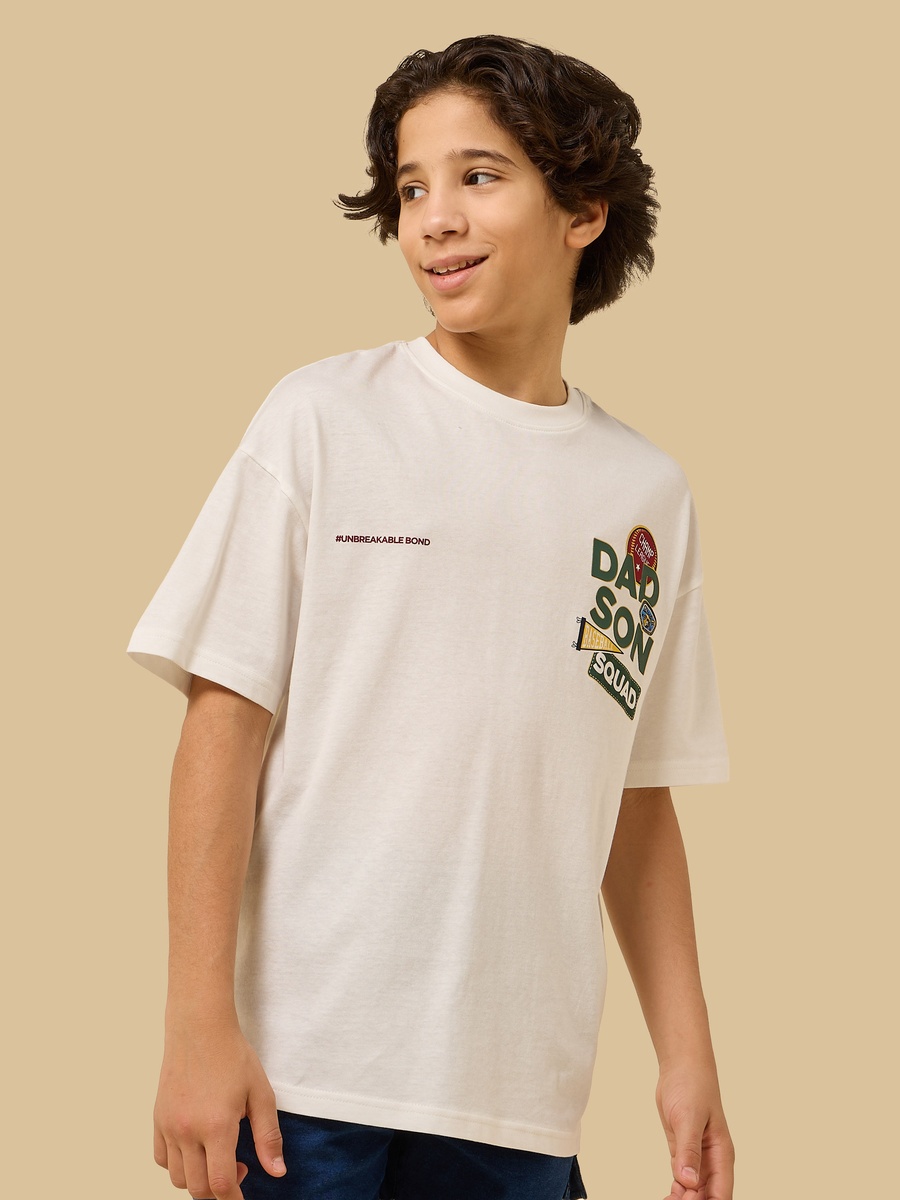Slogan Print Relaxed Fit T-Shirt