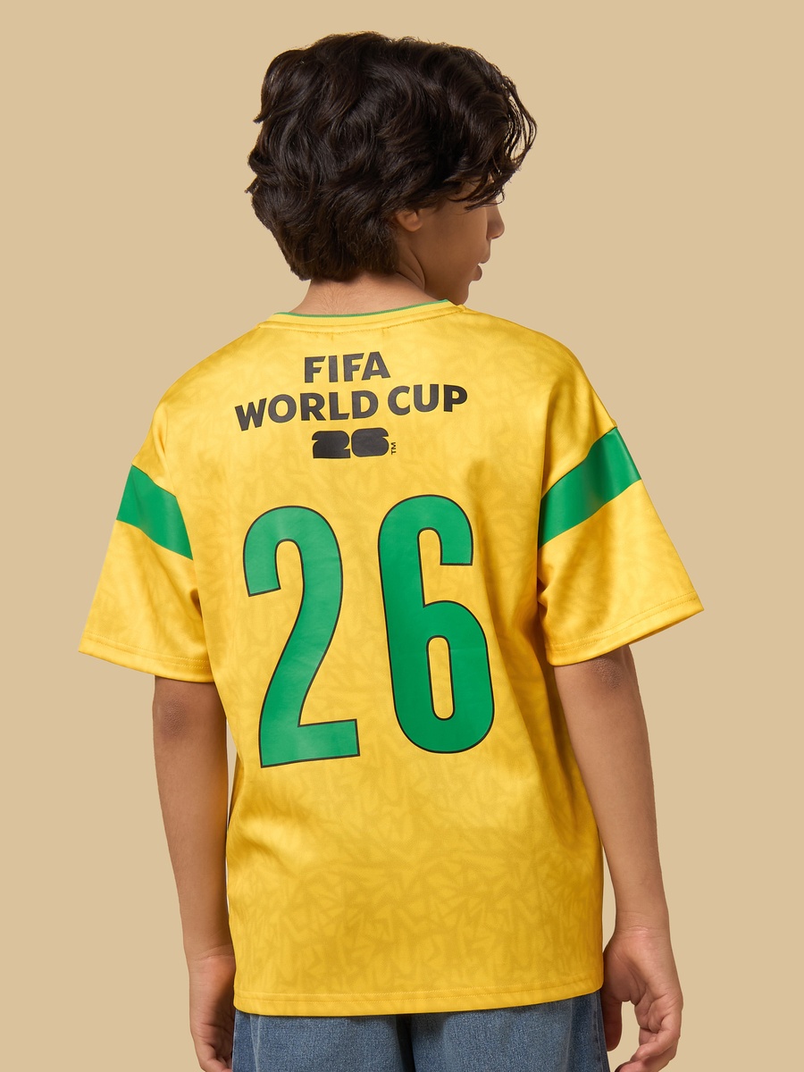 Brasil Print V Neck T-Shirt